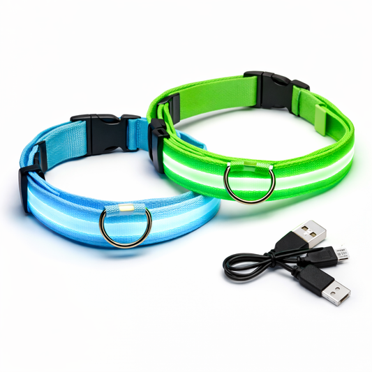 Collar Luminoso LED para Perros.