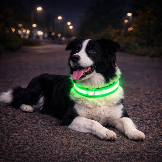 Collar Luminoso LED para Perros.
