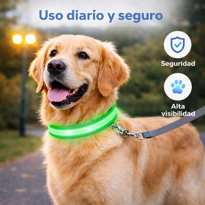 Collar Luminoso LED para Perros.